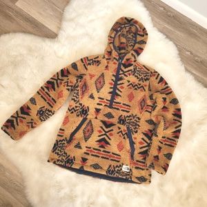 Unique patterned North Face Hooded fleece